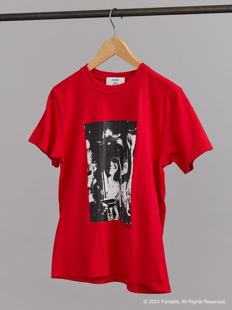 JANIS Distressed photo print t-shirts コラボ 【レッド】