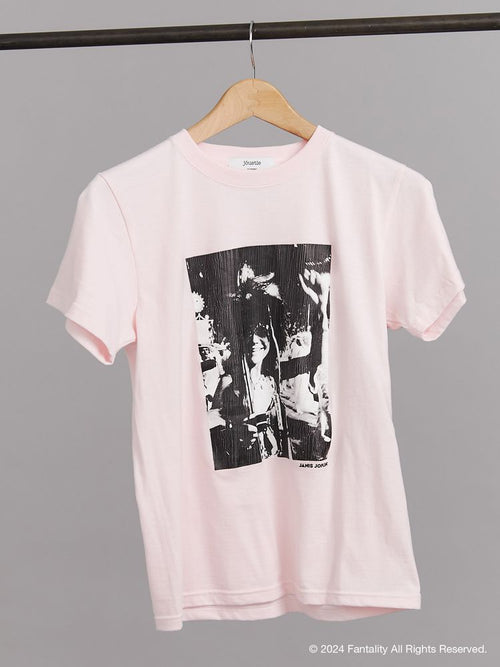 JANIS Distressed photo print t-shirts コラボ 【ピンク】