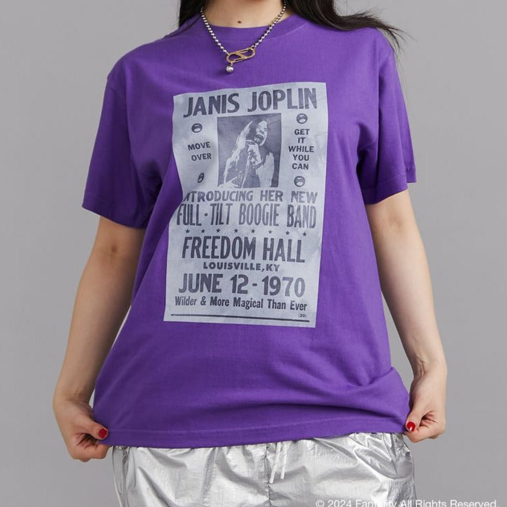 JANIS Tie-dye overlay print t-shirts コラボ 【パープル】