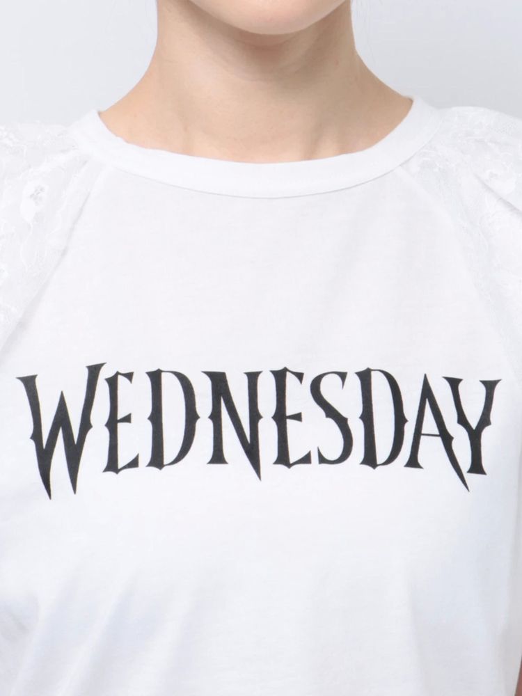 jouetie／ジュエティ／Wednesday レースドッキングラグランTシャツ