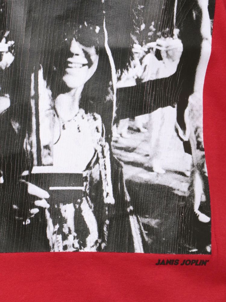 JANIS Distressed photo print t-shirts コラボ 【レッド】