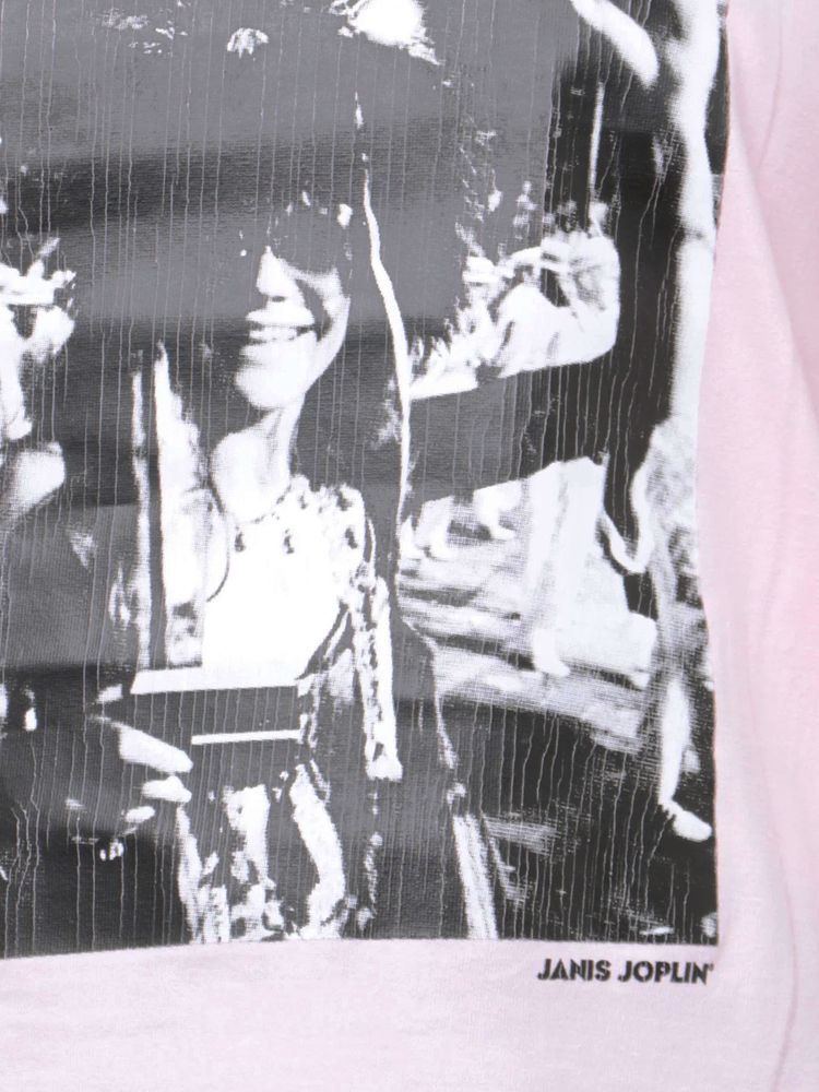 JANIS Distressed photo print t-shirts コラボ 【ピンク】