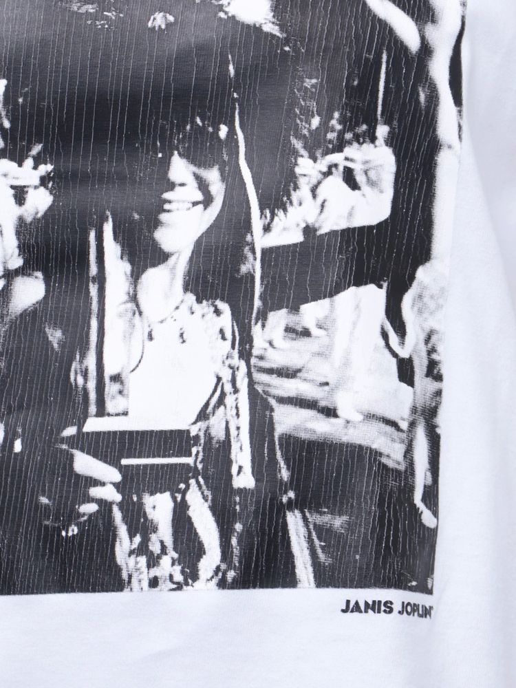 JANIS Distressed photo print t-shirts コラボ 【オフホワイト】