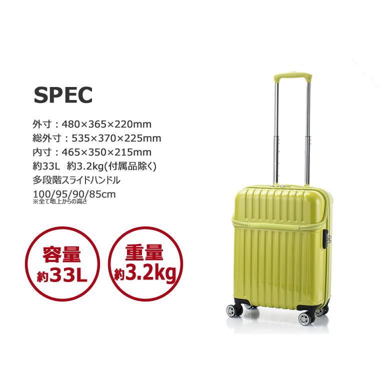 トップス トップオープン ACTUS Sサイズ ジッパー スーツケース 【カーボンブラック】